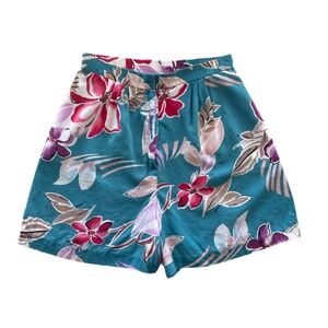 Vintages 70s Patty Woodard Tropical Blue Shorts Size S